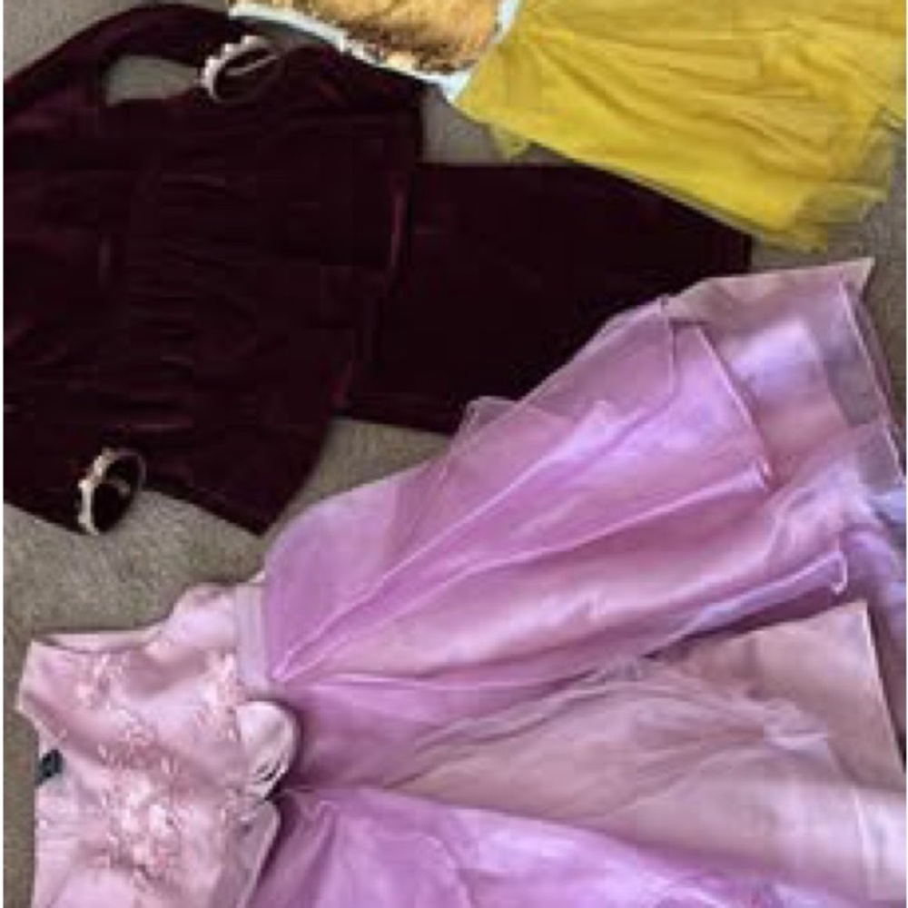 Elegant Kids Princess Costume Set - Pink and Yellow